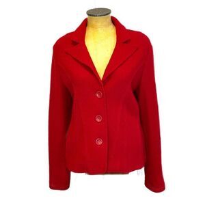Arvida Wool Jacket Topstich Detail Red 8